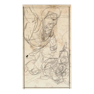 Figure - Pencil Drawing by Gabriele Galantara - Early 20th Century Early 20th Century For Sale
