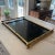 Mid 20th Century Midcentury Hollywood Regency Style Large Black Lacquer and Brass Faux Bamboo Drinks Butler’s Tray For Sale - Image 5 of 6