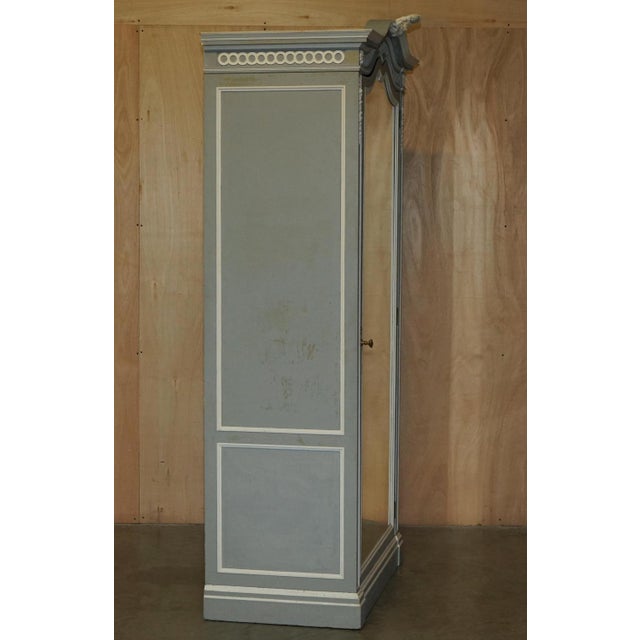 Gray Antique French Wardrobe with Mirrored Door from Mellier & Co For Sale - Image 8 of 18