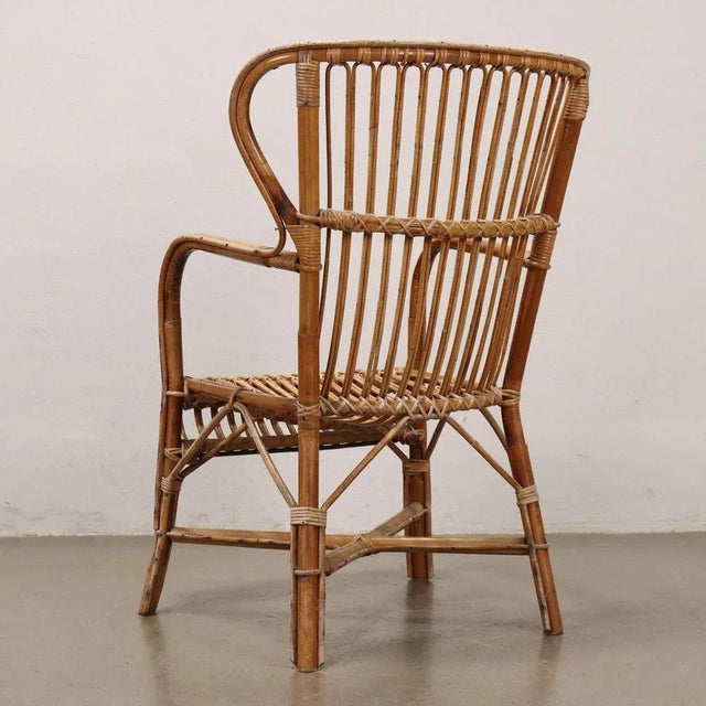 Bamboo Armchair, 1980s For Sale - Image 8 of 10