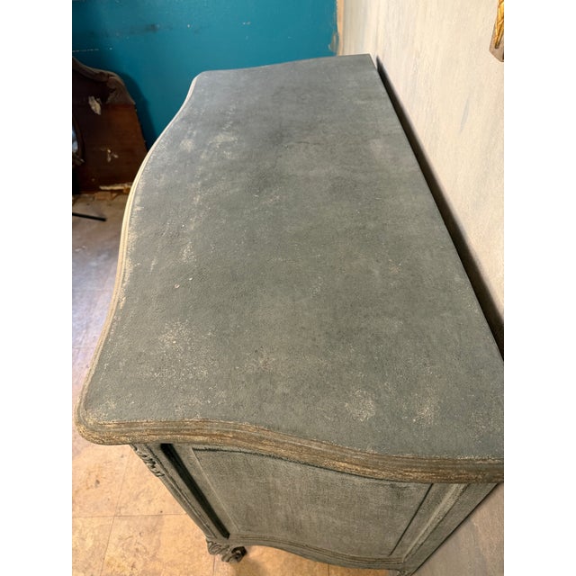 Vintage French provincial style dovetailed dresser. Casein and gesso painted finish.