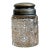 Antique Monogrammed Metal Topped Glass Vanity Jar For Sale