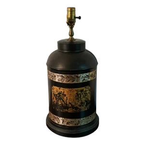 Late 19th Century Oriental Tea Tin Lamp