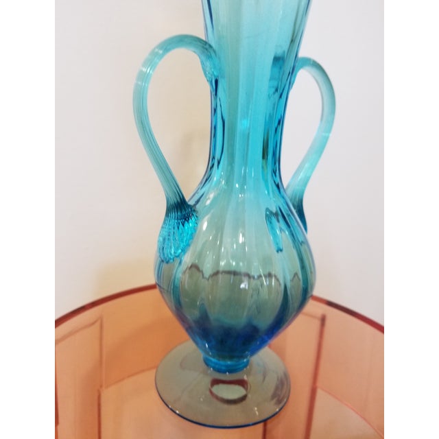 Ribbed Murano Art Glass Vase For Sale In New York - Image 6 of 7