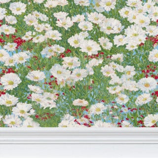 The Chamomile Meadow Floral Removable Wallpaper Double Roll For Sale