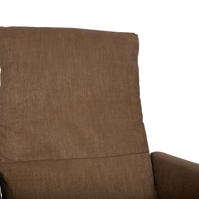Mr 495 Grey Taupe Fabric Armchair with Manual Function and Ottoman by Musterring, Set of 2 For Sale - Image 10 of 18