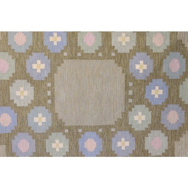 Mid-Century Modern Mid-Century Swedish Kilim Rug by Anna Johanna Angstrom, 1960s For Sale - Image 3 of 6