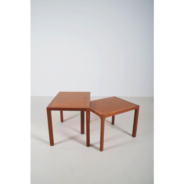 Set of two Danish nesting tables designed by Kai Kristiansen. This one was produced by Vildbjerg Møbelfabrik in the 1960s....