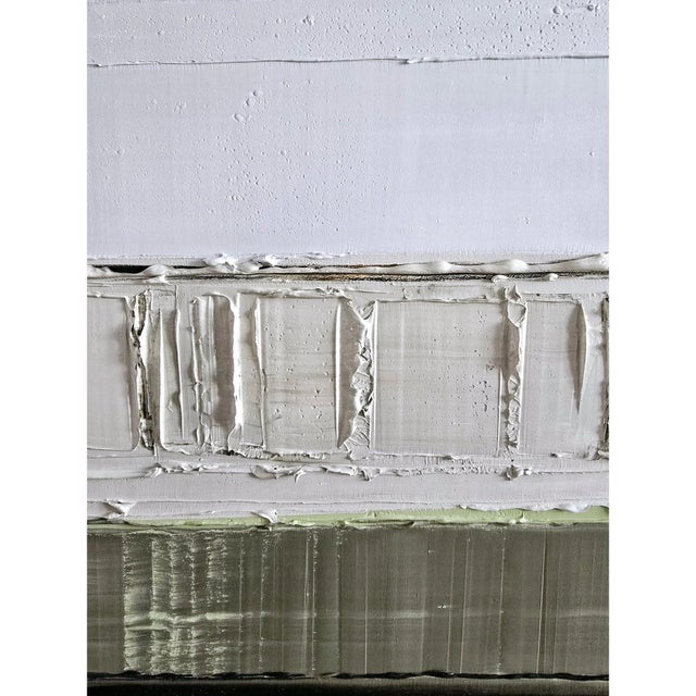The Seine River (Paris) — Abstract Minimalist Landscape Oil Painting For Sale - Image 4 of 10