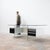 Large executive desk by Xavier Marbot - 1960 Veneered cabinet suspended by a detachable glass base Smoked glass top. *...