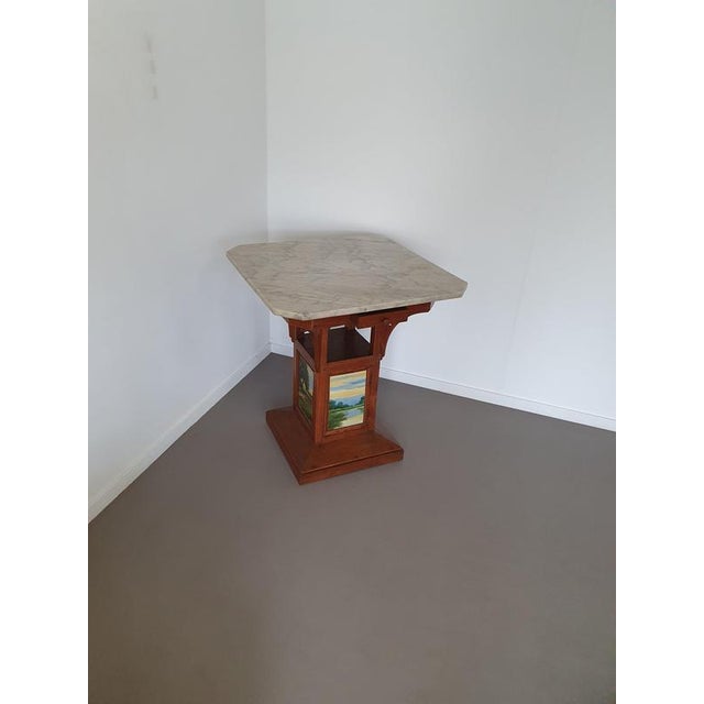 Indonesian Table with Marble Top For Sale - Image 12 of 13