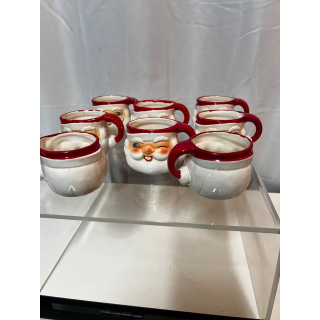 1960s 1960s Collection of Collectible Holt Howard Winking Santa Mugs- Set of 8 For Sale - Image 5 of 8