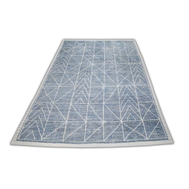 Moroccan 21st Century Modern Moroccan Style Wool Rug 9'11"x14'8" For Sale - Image 3 of 7