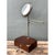 Vintage Brass and Wood Campaign Vanity Mirror For Sale - Image 4 of 12