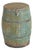 Vintage Indian Painted Barrel With Lid Added For Sale