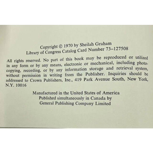 Mid-Century Modern The Garden of Allah by Sheilah Graham Book 1970 1st Ed Hardcover Hollywood Hotel For Sale - Image 3 of 12
