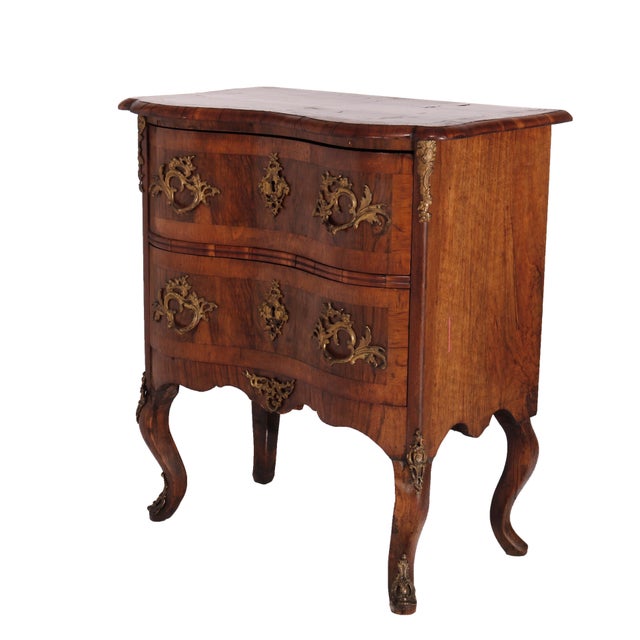 Wood Antique Italian Kingwood, Satinwood & Burl Chest with Ormolu Mounts Late 18th Century For Sale - Image 7 of 12