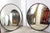 Brown Large Vintage Convex Mirror, 1950s For Sale - Image 8 of 13