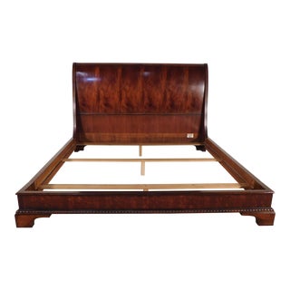 Massive Henredon Flame Mahogany King Kingsize Sleigh Bed Bedframe For Sale