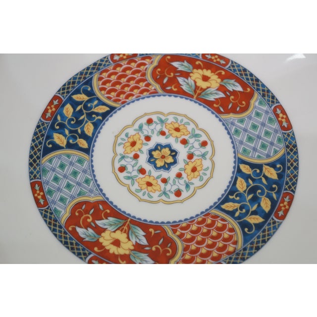 Mid 20th Century Japanese Imari Porcelain Serving Plates Platters Bowl Bell & Box - 7 Piece Lot For Sale - Image 6 of 18