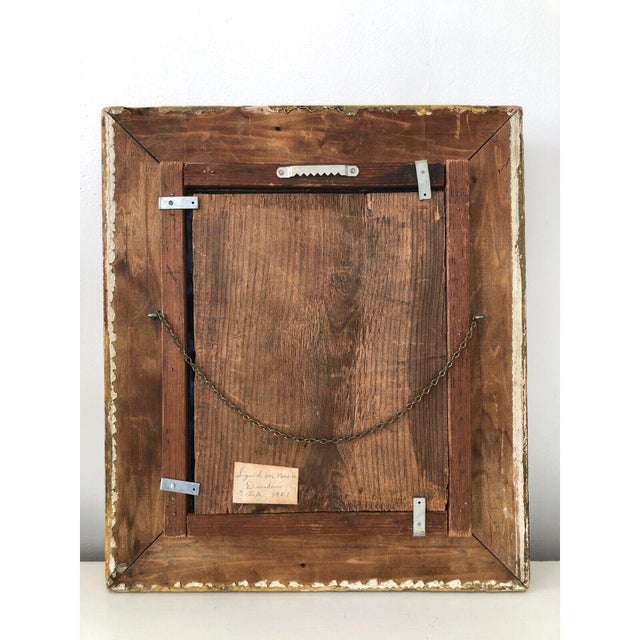 Antique Victorian Portrait Painting of Child With Flower from Dresden Germany, 1901, Framed For Sale - Image 4 of 6