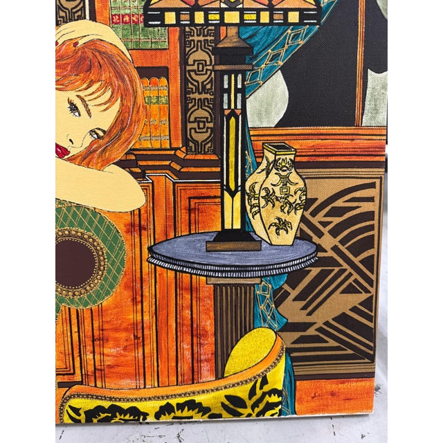 Contemporary Painting of a Female Nude with Lenny Kravitz For Sale - Image 12 of 15