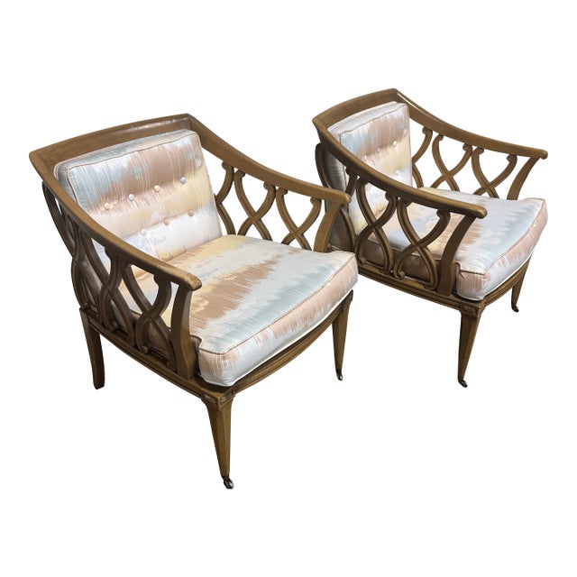 Vintage Thomasville Hollywood Regency Chairs - A Pair For Sale
