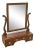 Antique 19th Century Mahogany Shaving Mirror w/ Drawers For Sale