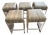 Discontinued Vanguard Furniture "Thayer" Acrylic & Faux Python Stools - Set of 5 For Sale