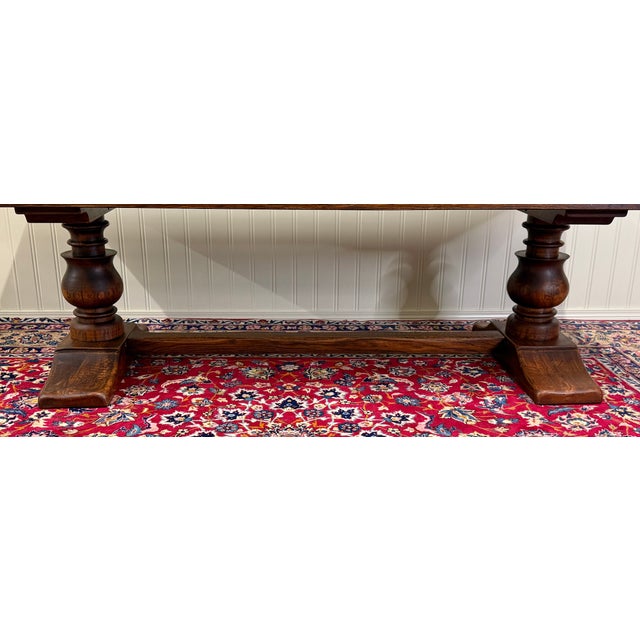 Antique French Dining Farmhouse Monk Refectory Monastery Table Baluster Pedestal For Sale - Image 18 of 18