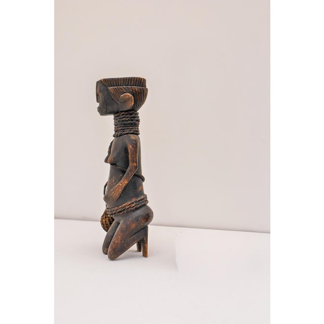 Mid-20th Century Traditional African Hardwood Tribal Nude Female Statues, 1920s, Set of 2 For Sale - Image 16 of 18