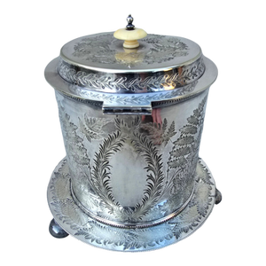 Early 20th Century Victorian Silver Plated Biscuit Barrel