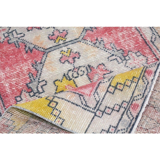 Turkish Vintage Turkish Anatolian Hand Knotted Wool Rug, 2'9x10 For Sale - Image 3 of 4