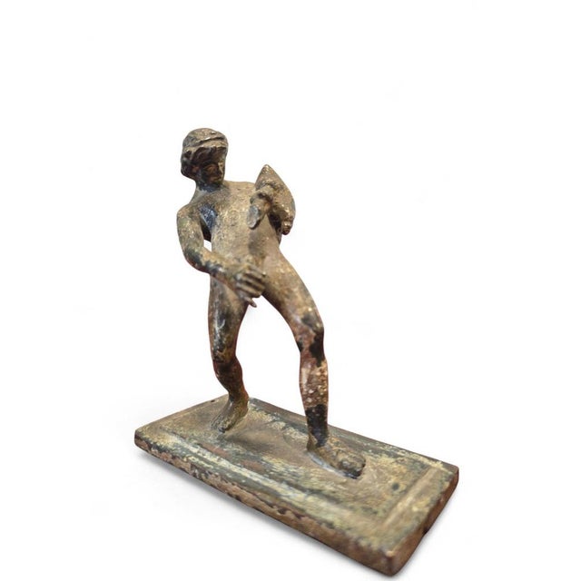 19th Century Bronze of Satyr Serving Wine after an Ancient Pompeian Model For Sale - Image 9 of 10