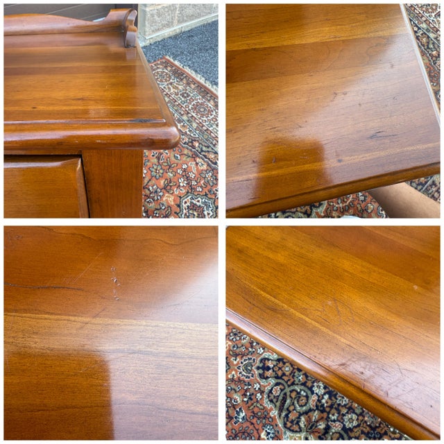 1960s Thomasville Welsh Valley Collections Traditional Solid Cherry 1 Drawer Nightstand With Shelf For Sale - Image 13 of 14