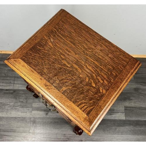 Louis XVI Bedside Table in Oak For Sale - Image 10 of 12