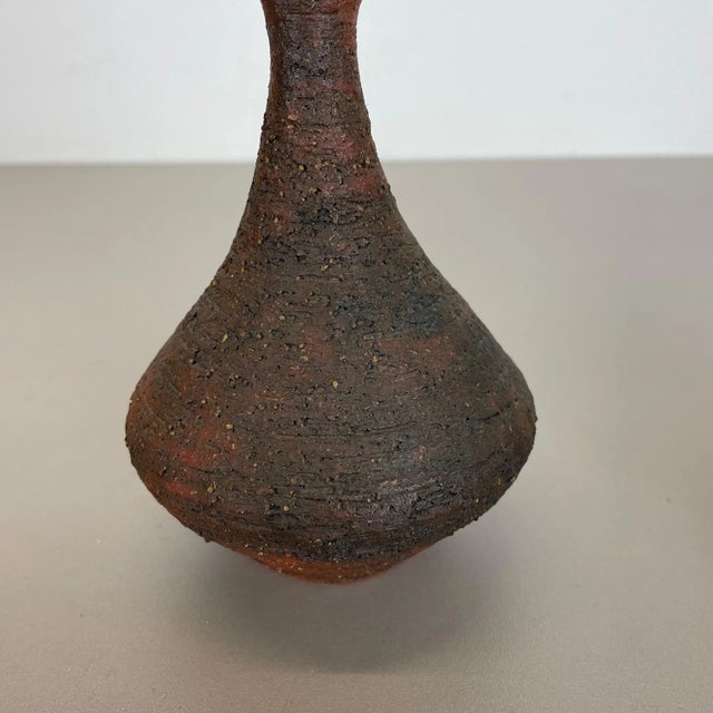 Brown Studio Pottery Sculptural Objects Gerhard Liebenthron, Germany, 1970s, Set of 2 For Sale - Image 8 of 18