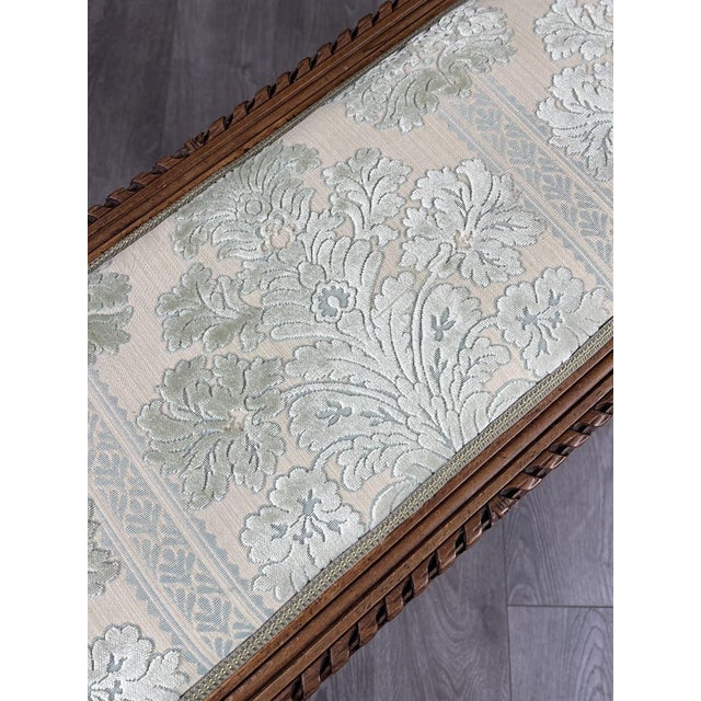 19th Century Louis XVI Carved Wooden Bench For Sale - Image 4 of 7