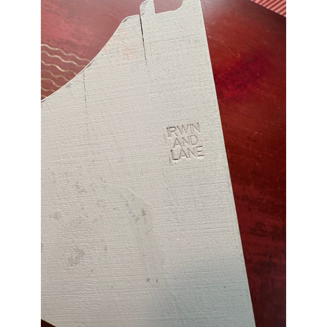 Handmade of Solid Wood a Classical Style Wooden Corbel Wall Bracket or Shelf In Pale Gray For Sale - Image 9 of 12