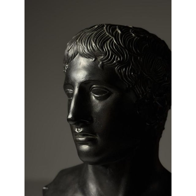 Greek Style Bust of Doryphoros, Late 20th Century, Gypsum For Sale - Image 15 of 18
