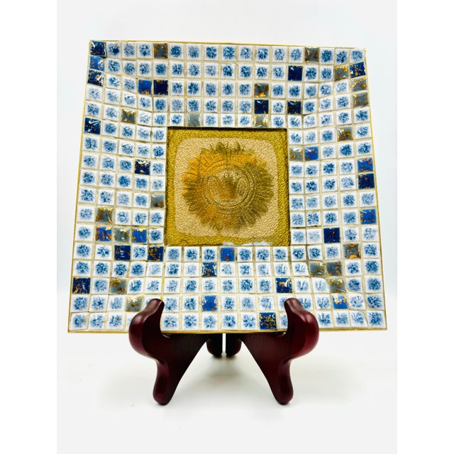 This is a rare and ravishing piece from the genius of Georges Briard! Known as the "Regalia" pattern this Mosaic Tile &...
