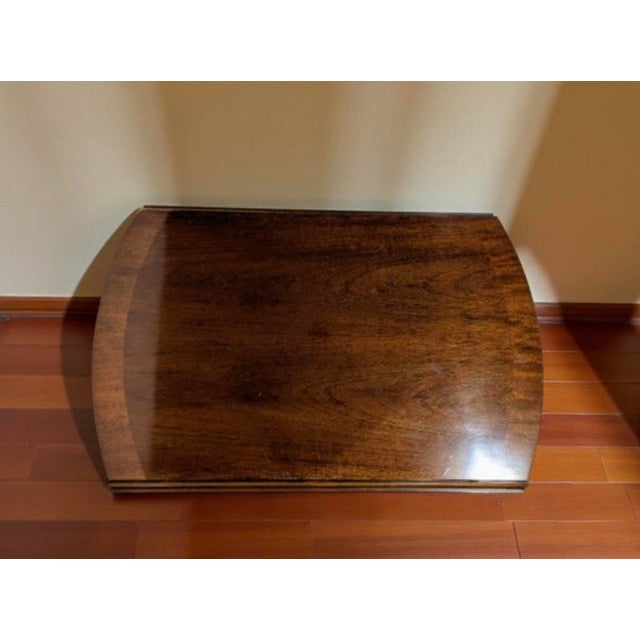 Wood 1960s Baker Furniture, Mahogany Drop Leaf Pembroke Accent Table For Sale - Image 7 of 13