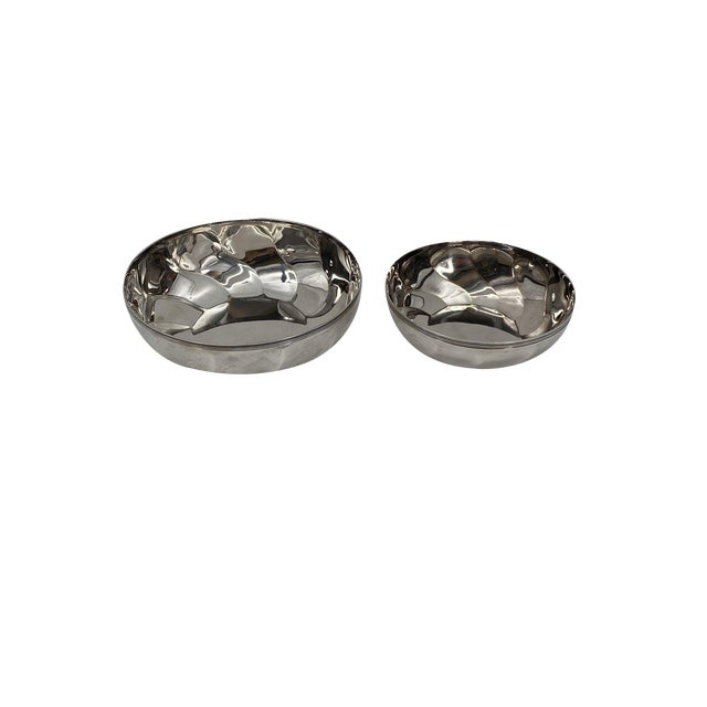 Silver-Plated Bowls from Christofle, France, Set of 2 For Sale