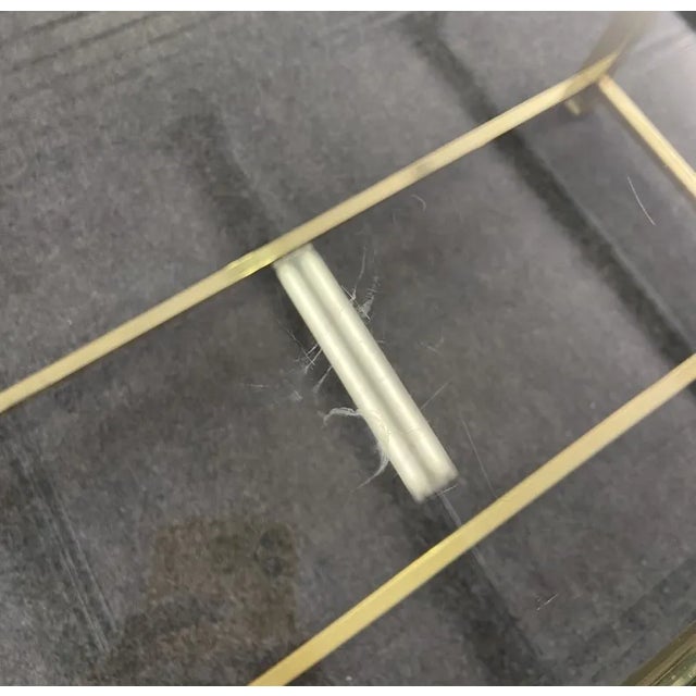 Brass & Glass Sofa Table For Sale - Image 9 of 9