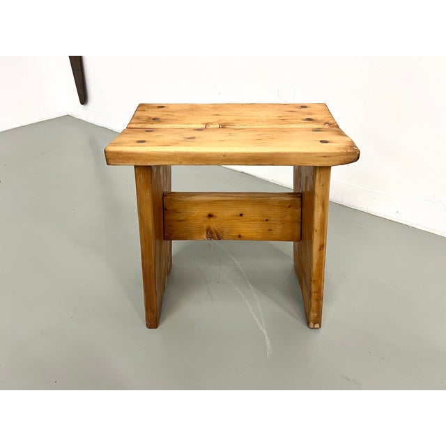 Pine Stool by Charlotte Perriand, 1970s For Sale - Image 6 of 16