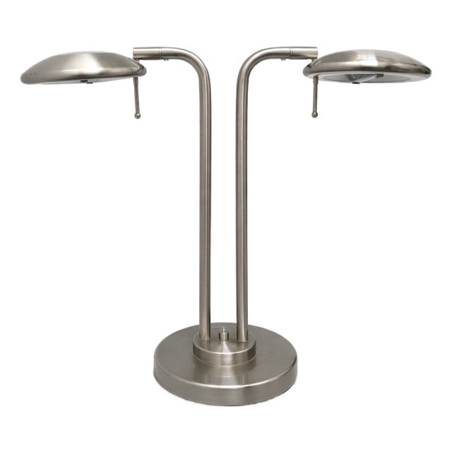 Vintage Brushed Metal Table Lamp by Jan Des Bouvrie for Boxford Holland, 2003 For Sale