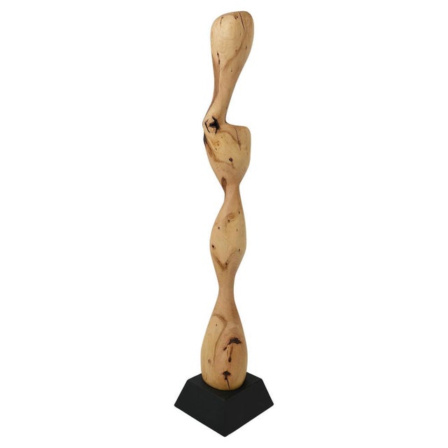 Still Stand Abstract Wood Sculpture in Walnut by Logniture For Sale - Image 10 of 10