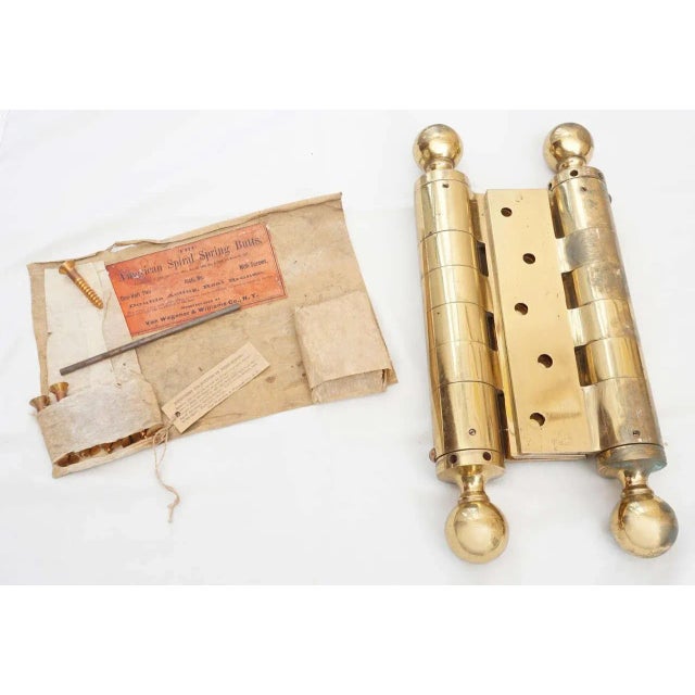 Metal Enormous Solid Brass Church Door Hinges Paperweight For Sale - Image 7 of 10