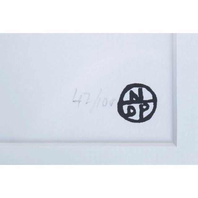 2010s Nathalie Du Pasquier Signed Numbered Lithograph Art Print Memphis Milano Framed Sottsass For Sale - Image 5 of 6