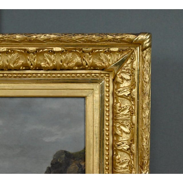 French School Artist, The Wild Coast of Belle-Île-en-Mer, 19th Century, Oil on Wood, Framed For Sale - Image 11 of 17